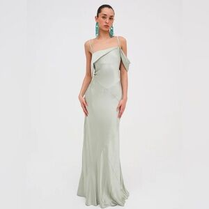 For Love & Lemons Jewel Maxi Dress - Sage Green